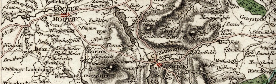Extract from Cary's Atlas 1816