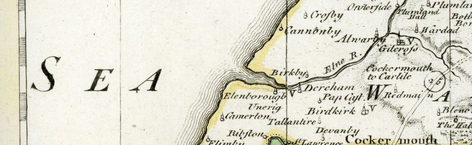 Bowen's map of Cumberland and Westmorland 1760