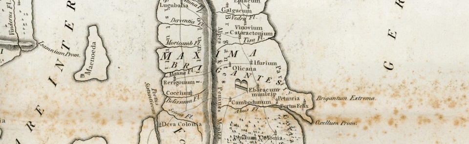 : ‘Mappa Britanniae Faciei Romanae Secundum Fidem Monumentorum Veterum Depicta ex Exemplo Ricardo Corinensis Amplificata 